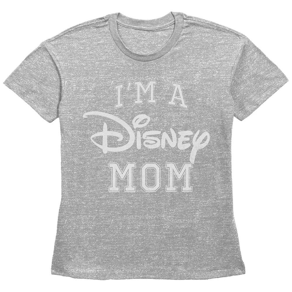 Disney's I'm A Disney Mom Varsity Style Basic Fit Women's Graphic Tee,  Product Image