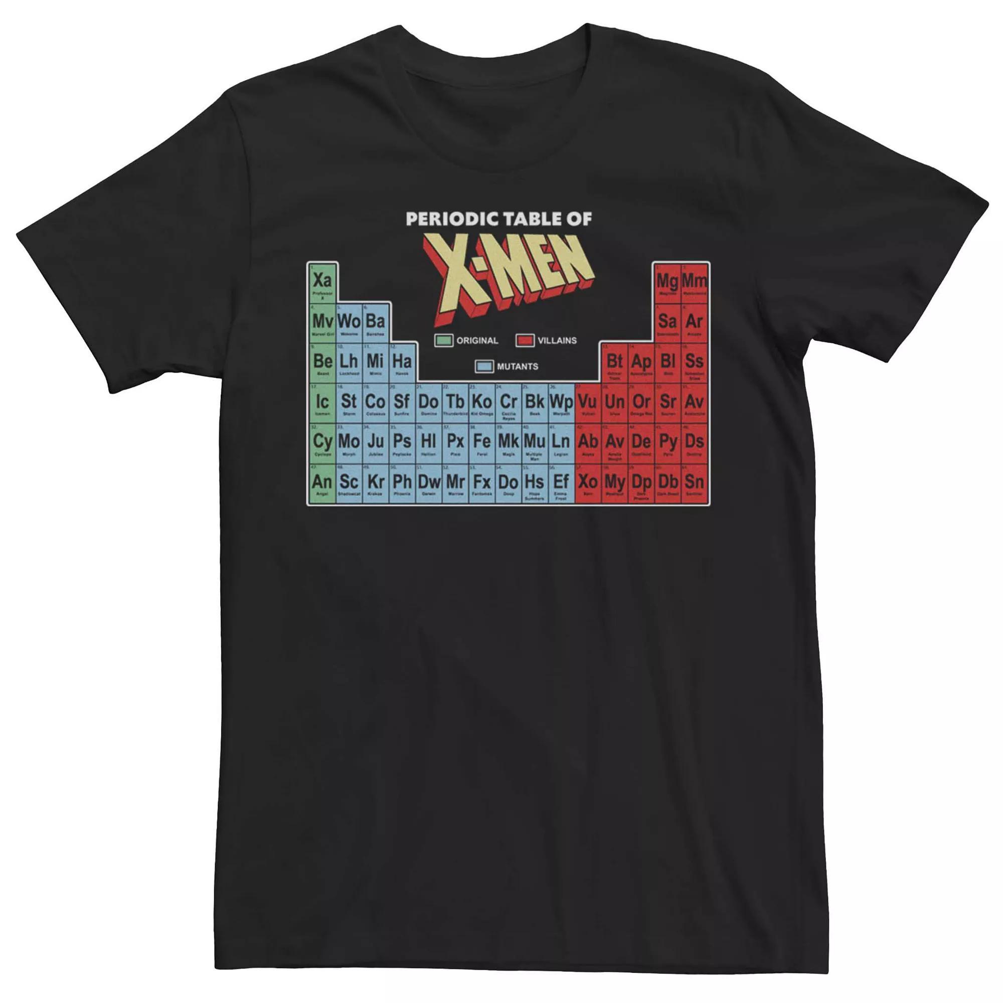 Men's Marvel Periodic Table Of X-Men Element Hero Villains Tee,  Product Image