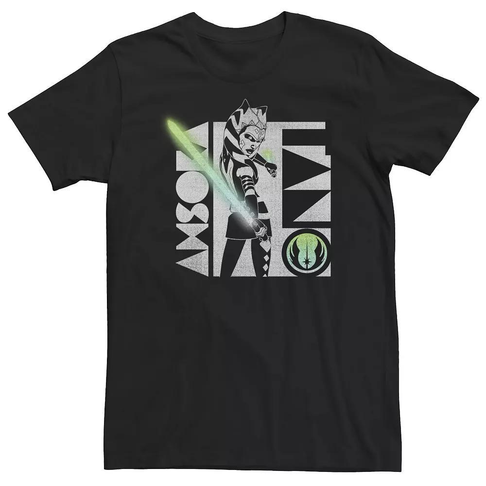 Big & Tall Star Wars: The Clone Wars Ahsoka Tano Gradient Lightsaber Tee, Men's,  Product Image