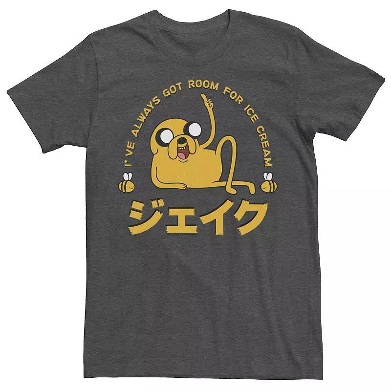 Men's Cartoon Network Adventure Time Jake "Room For Ice Cream" Kanji Tee, Size: XXL, Grey Product Image