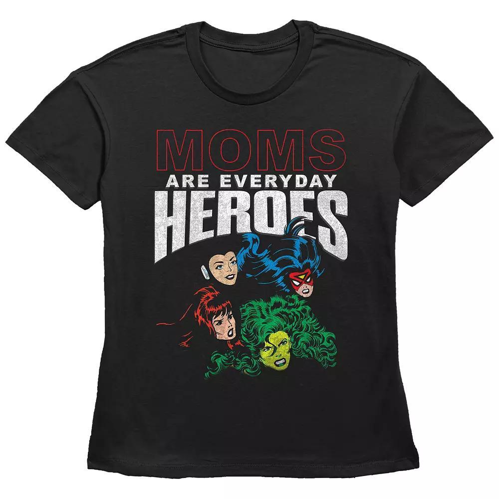 Women's Avengers Moms Are Everyday Heroes Basic Fit Graphic Tee,  Product Image