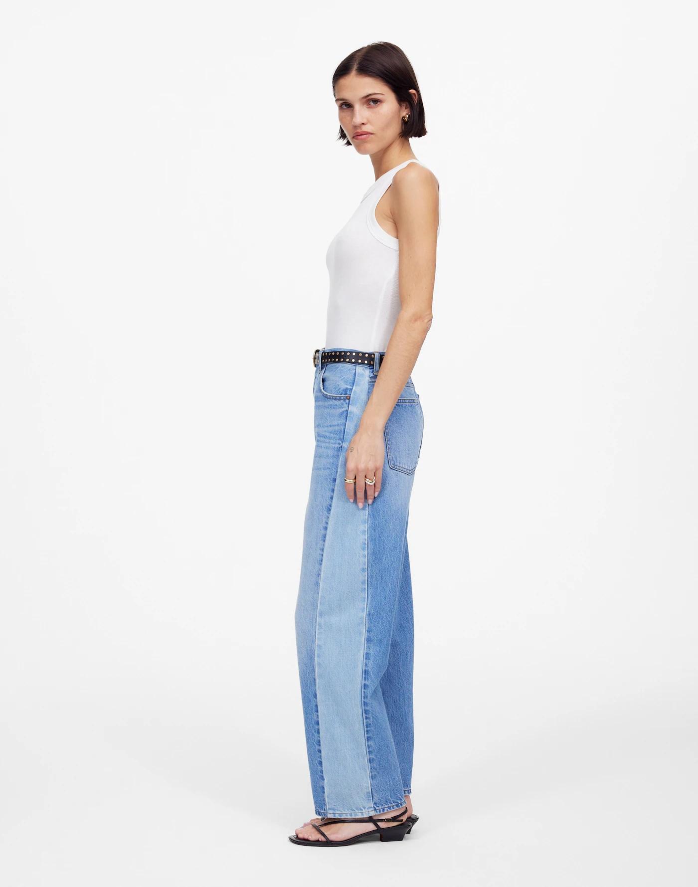 Pieced Barrel-leg Jeans in Redlands Wash Product Image