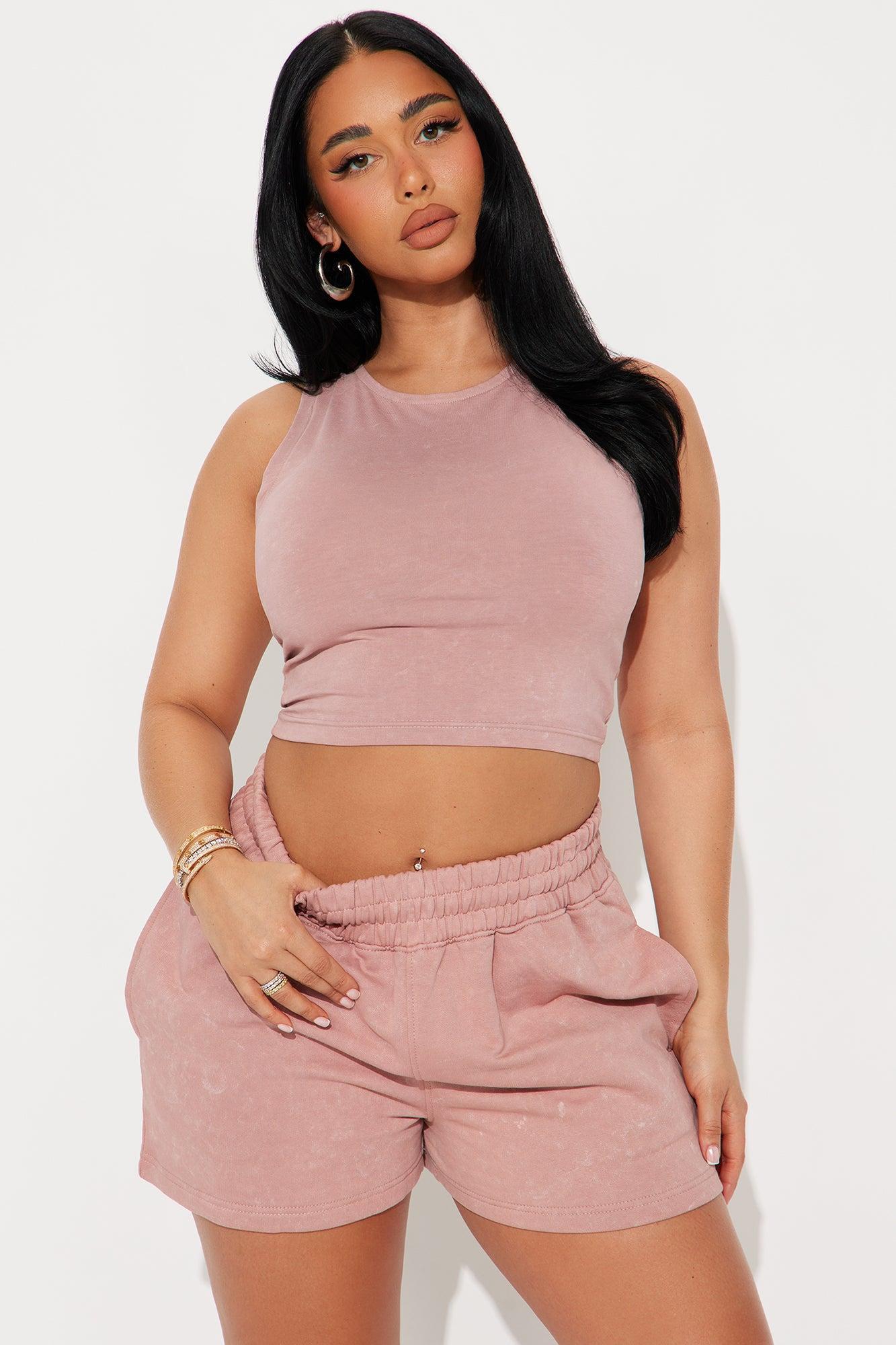 Relax And Chill Short Set - Mauve Product Image