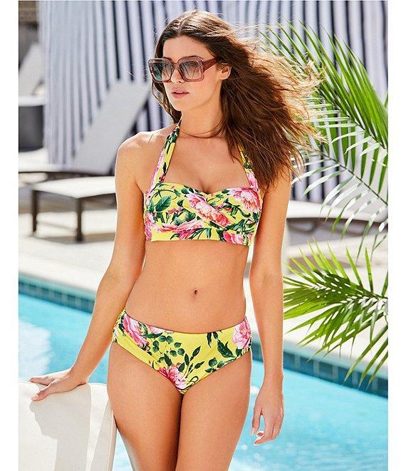 Gibson & Latimer Milan Garden Twisted Halter Swim Top Product Image