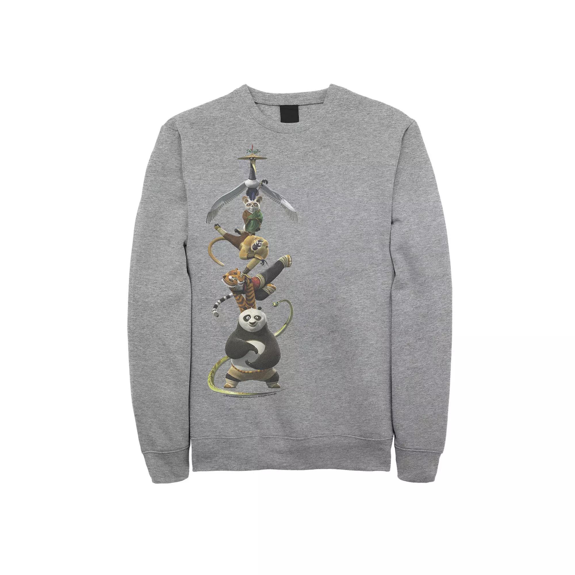 Men's Kung Fu Panda Po And The Furious Five Stack Portrait Sweatshirt,  Product Image