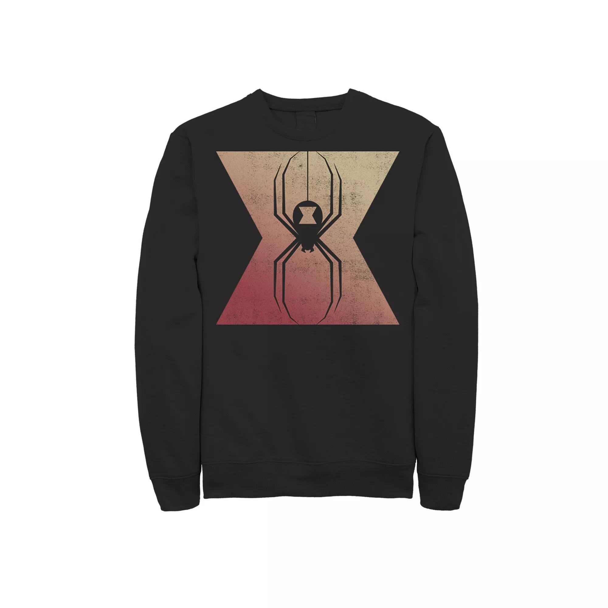 Men's Marvel Black Widow Gradient Spider Logo Sweatshirt, Size: XL Product Image