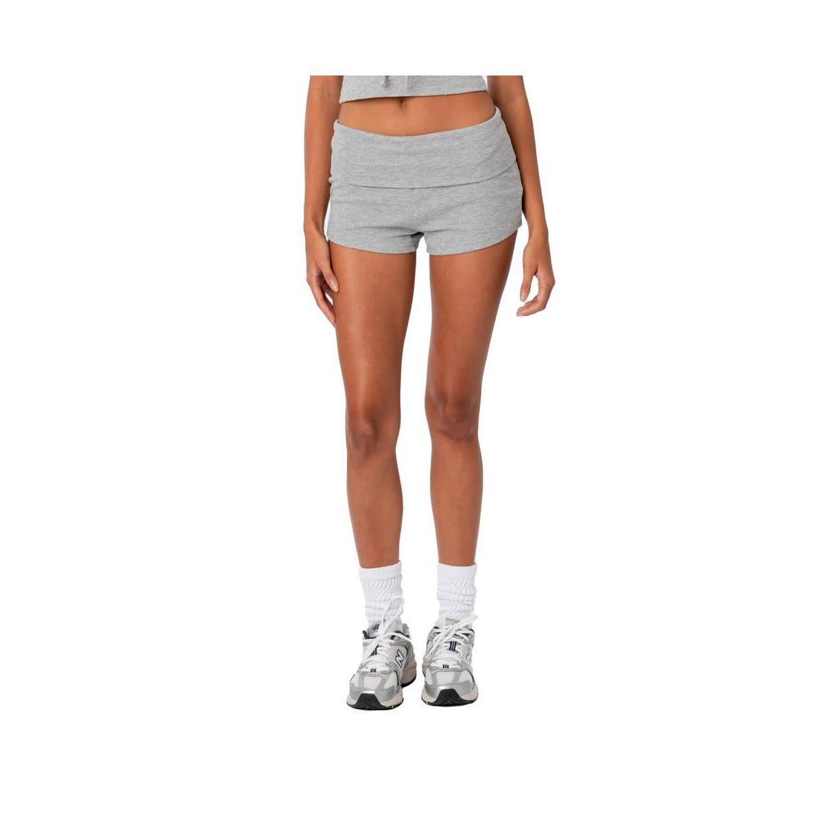 Womens Lizzy Foldover Waffle Shorts Product Image