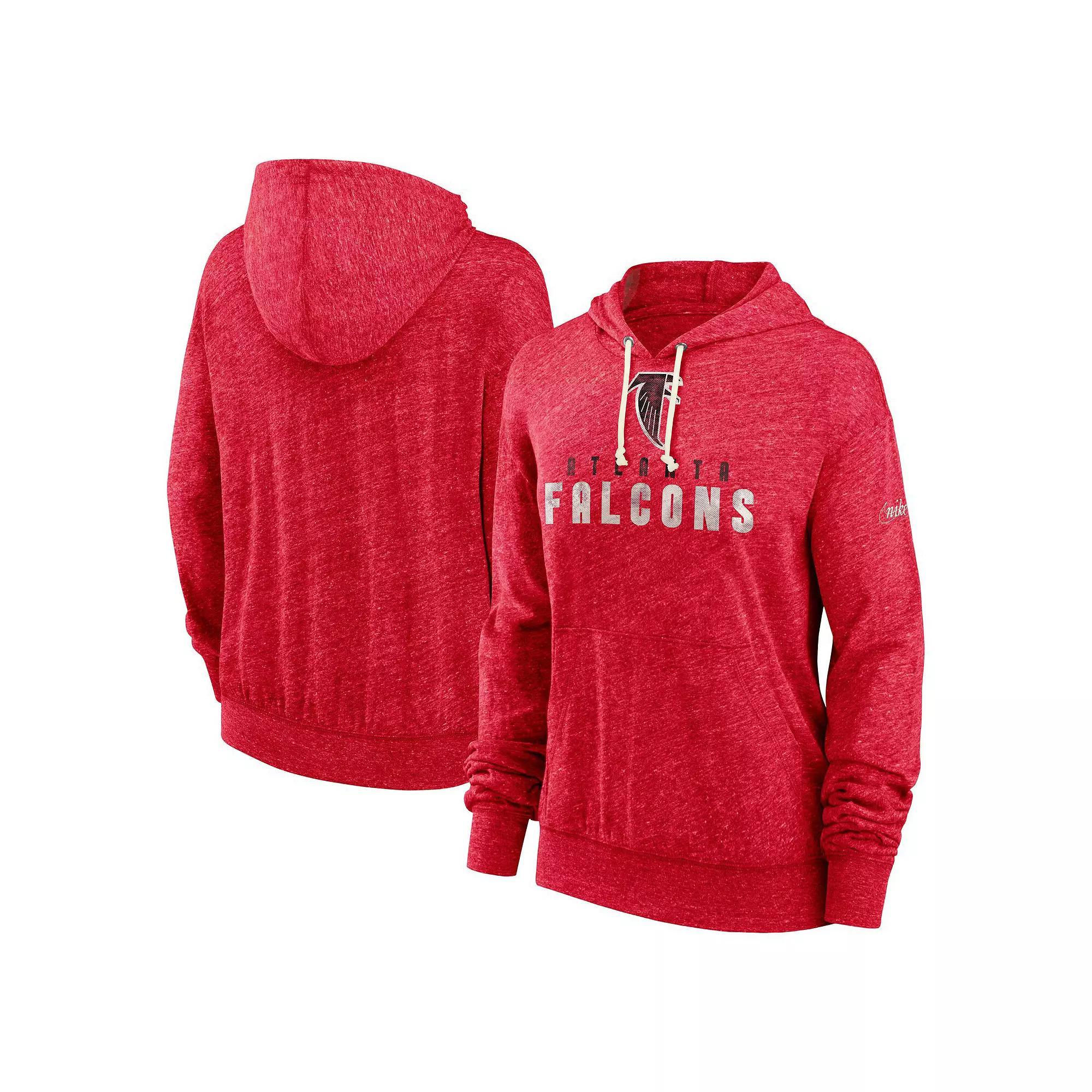 Women's Nike Red Atlanta Falcons Rewind Gym Vintage Pullover Hoodie, Size: Large Product Image