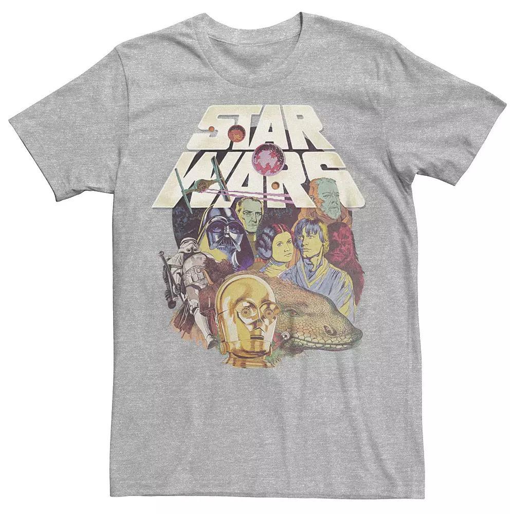 Men's Star Wars Vintage Collage Cartoons Graphic Tee,  Product Image