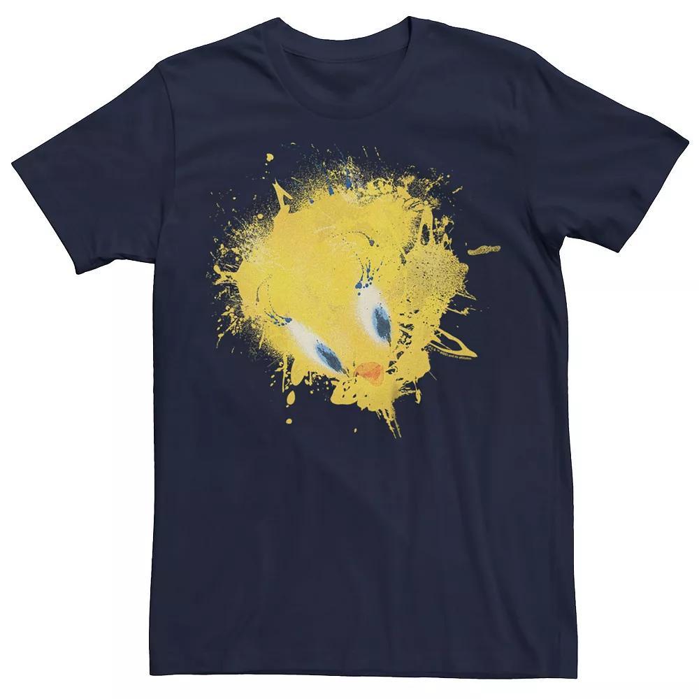 Men's Looney Tunes Tweety Paint Splat Graphic Tee, Size: Medium, Blue Product Image