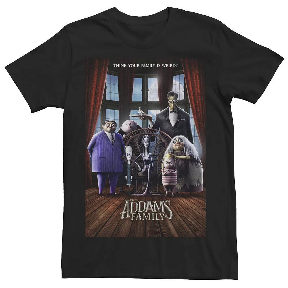 Men's Addams Family Portrait Poster Graphic Tee,  Product Image
