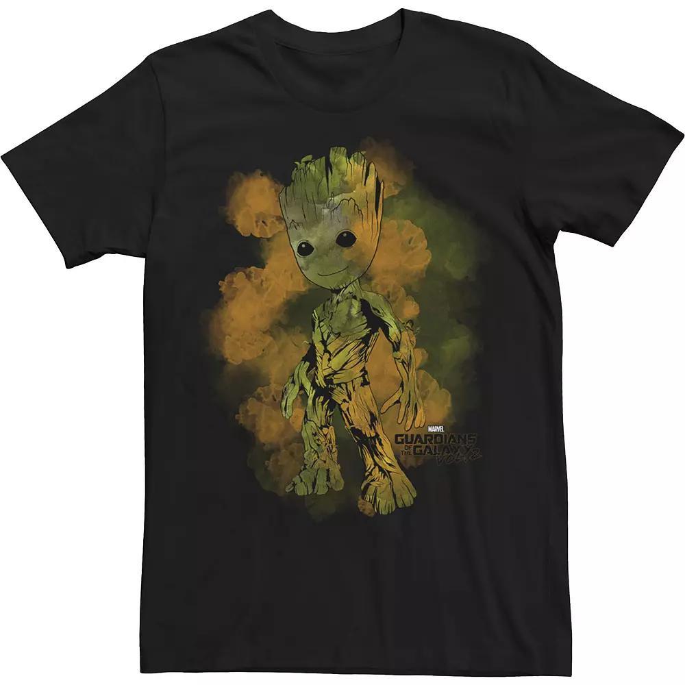 Big & Tall Marvel Groot Guardians of Galaxy 2 Smudge Tee, Men's, Size: XL Tall, Black Product Image