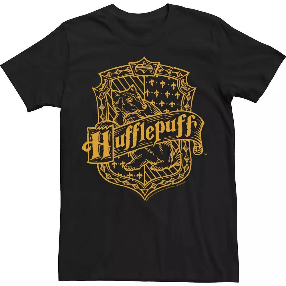 Men's Harry Potter Hufflepuff Dark Detailed Crest Tee,  Product Image