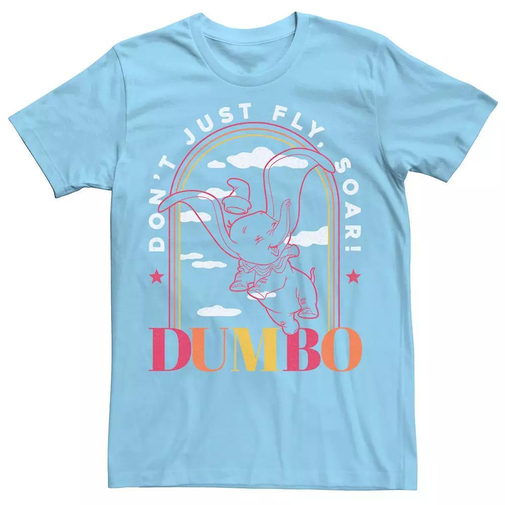 Disney's Dumbo Men's Line Art Don't Just Fly Soar Tee, Size: Small, Light Blue Product Image