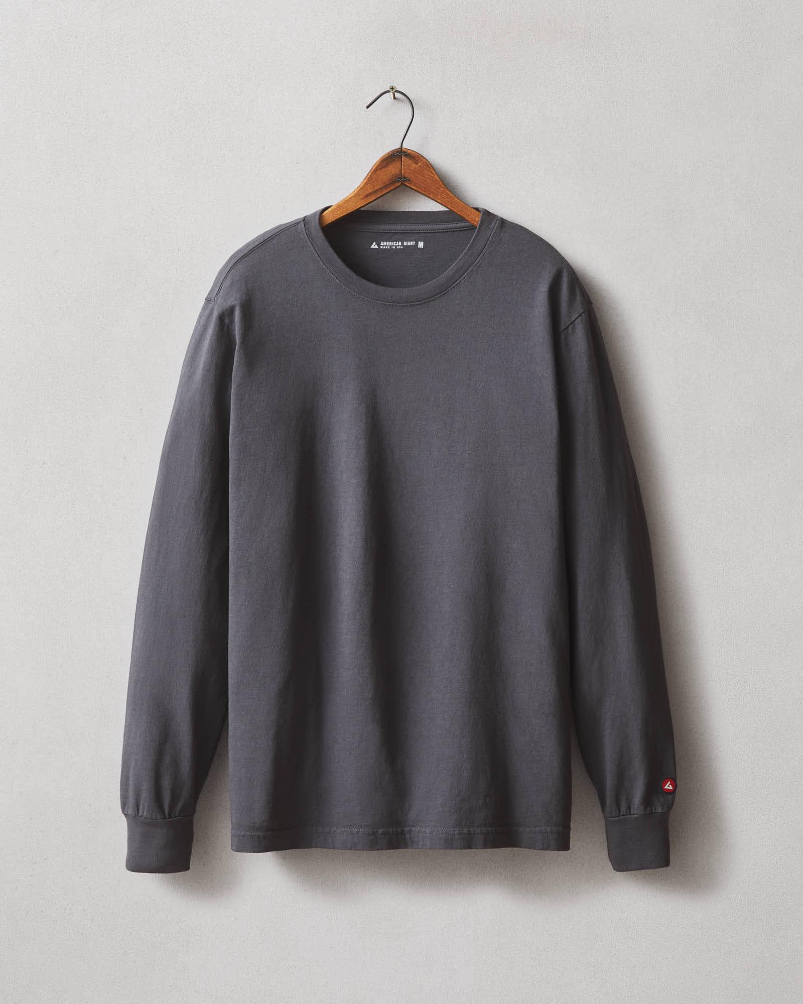 Vintage Crew Long Sleeve Tee - Washed Metropolitan Grey Product Image