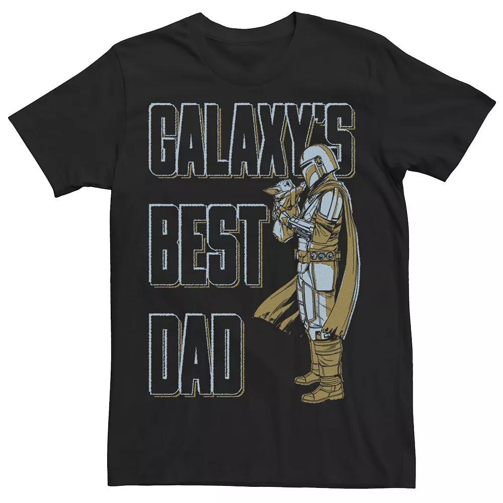 Men's Star Wars The Mandalorian Galaxy's Best Dad Tonal Stamp Portrait Tee,  Product Image