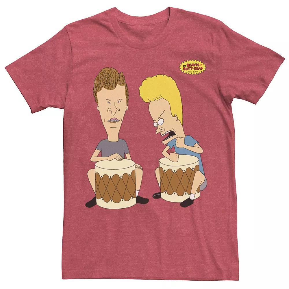 Men's Beavis And Butthead Playing Bongos Portrait Tee,  Product Image