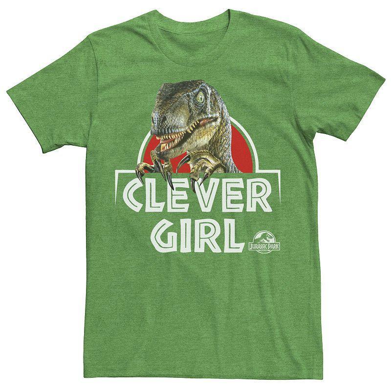 Men's Jurassic Park Velociraptor Real Clever Tee, Size: XL, Red Grey Product Image