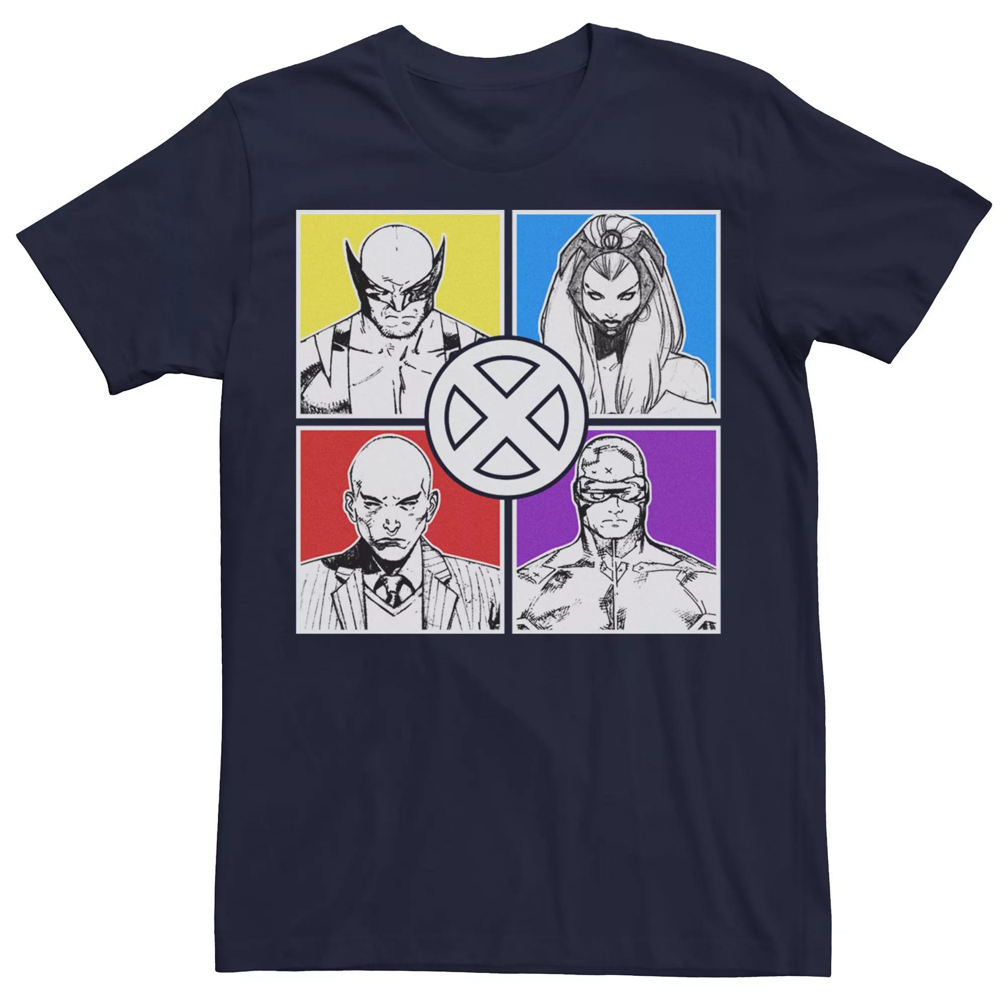 Men's Marvel X-Men Classic Sketch Graphic Tee, Size: Medium, Blue Product Image