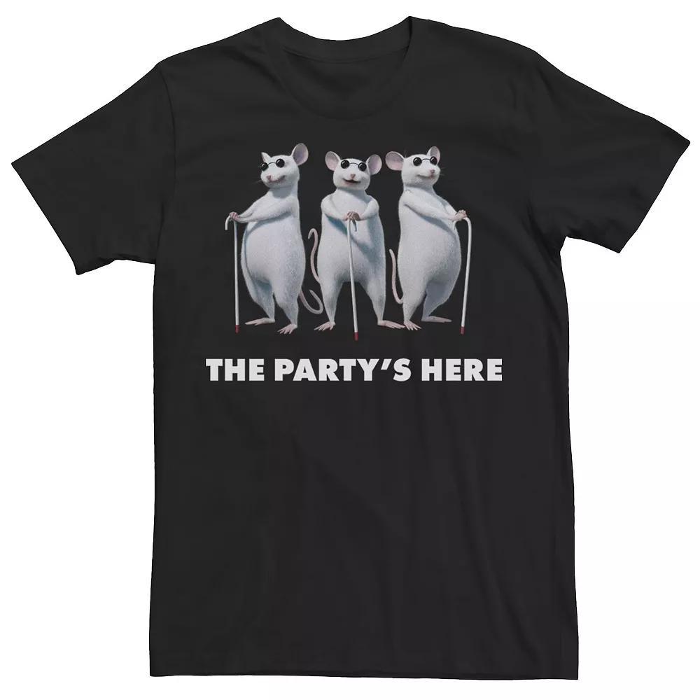 Men's Shrek Blind Mice The Party's Here Text Poster Tee,  Product Image