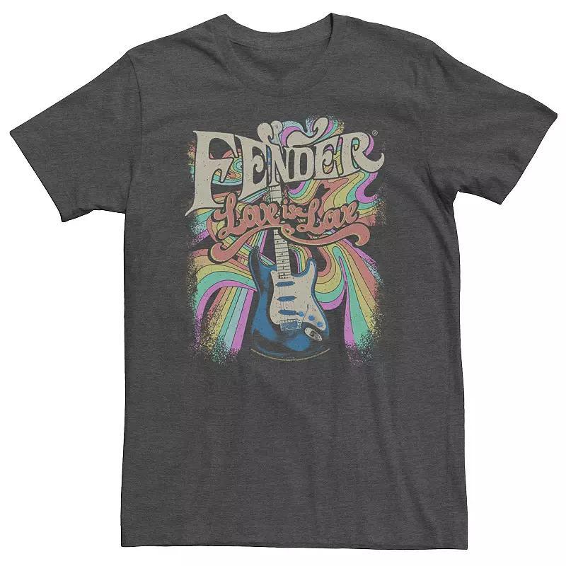 Big & Tall Fender Hippie Love is Love Tee, Mens Grey Heather Product Image