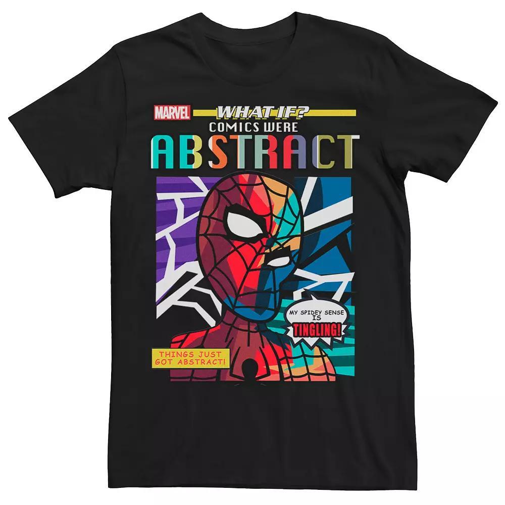 Men's Marvel What If? Comics Were Abstract Spider-Man Comic Cover Graphic Tee, Size: XXL, Black Product Image