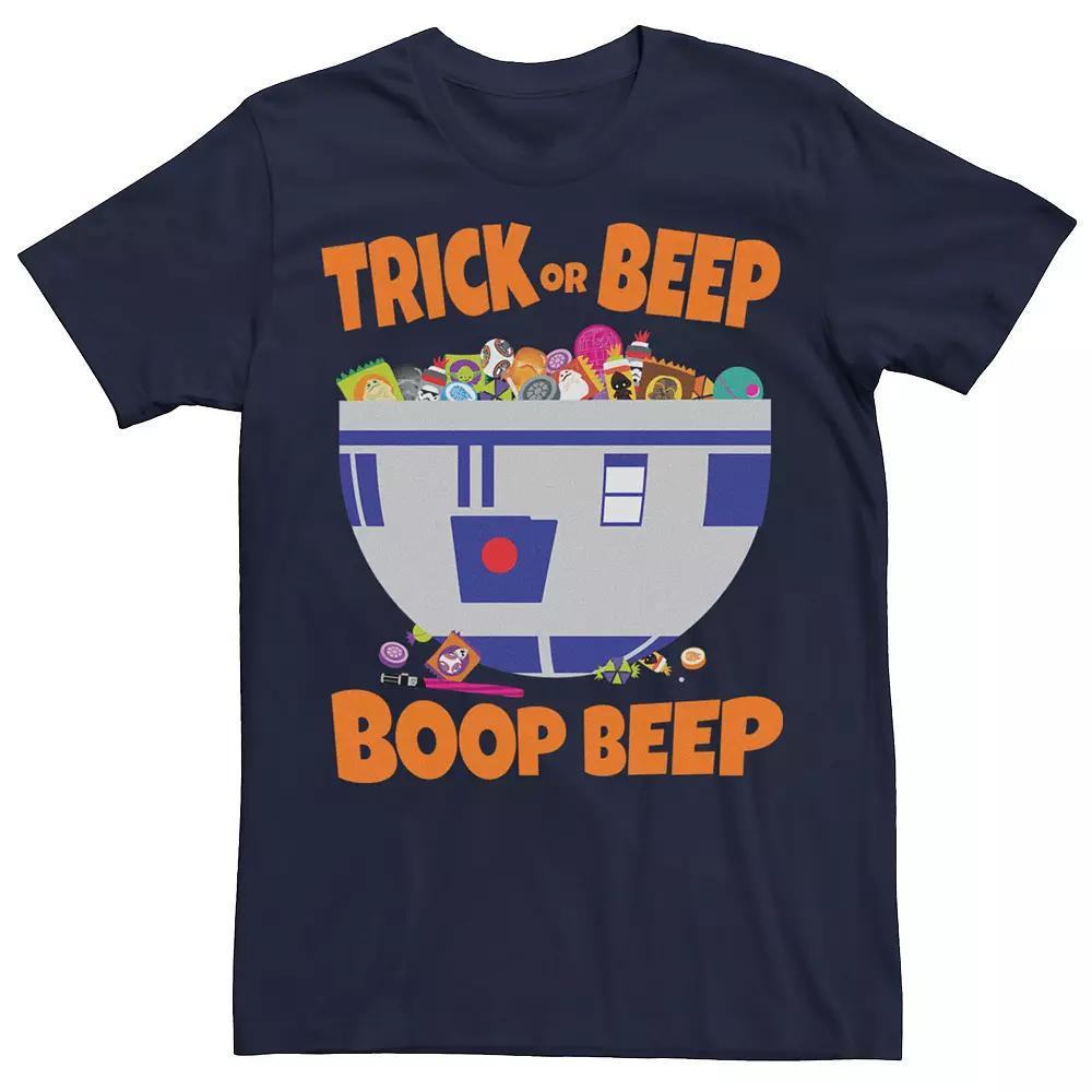 Men's Star Wars R2-D2 Candy Bowl Halloween Text Poster Tee,  Product Image