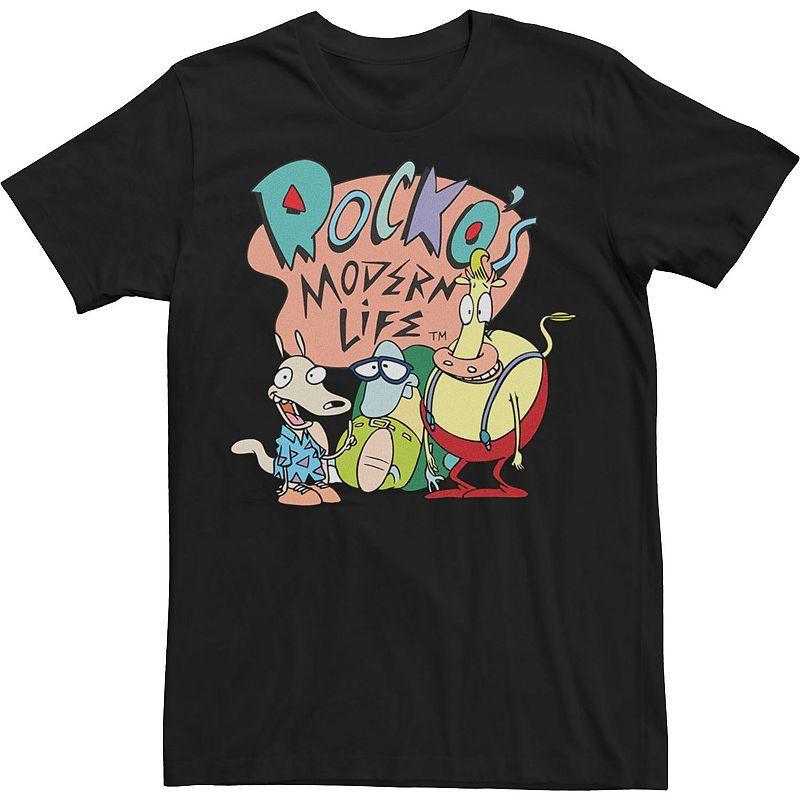 Big & Tall Rockos Modern Life Group Shot Logo Tee, Men's, Size: XXL Tall, Black Product Image