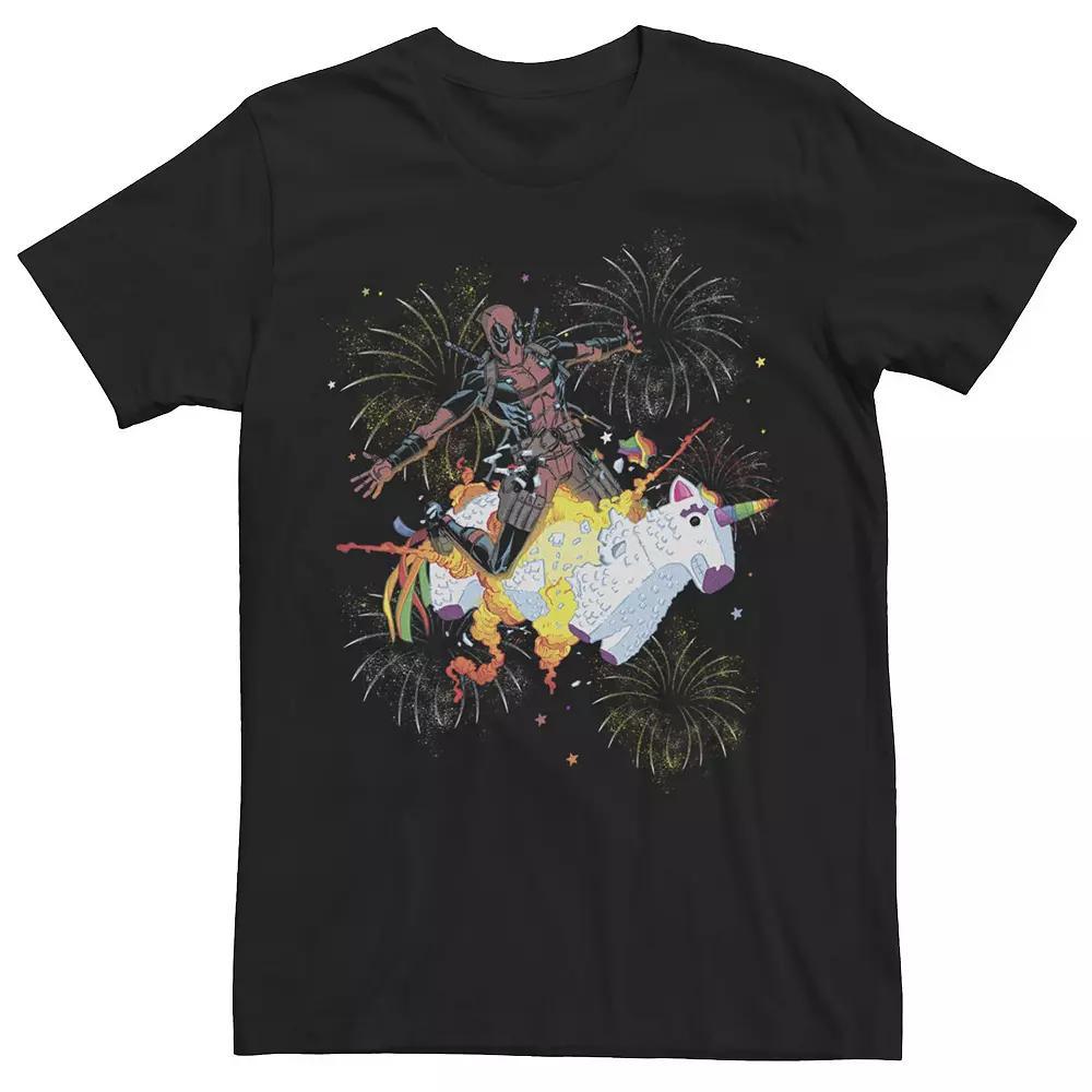 Men's Marvel Deadpool Unicorn Explosion Portrait Tee,  Product Image