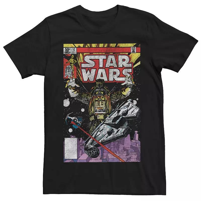 Men's Star Wars Comic Style Cover Graphic Tee, Size: XXL, Black Product Image