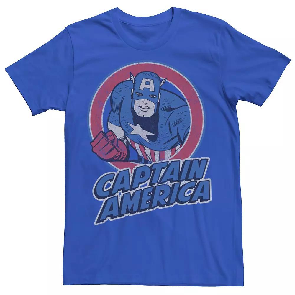 Men's Marvel Captain America Retro Style Portrait Tee,  Product Image