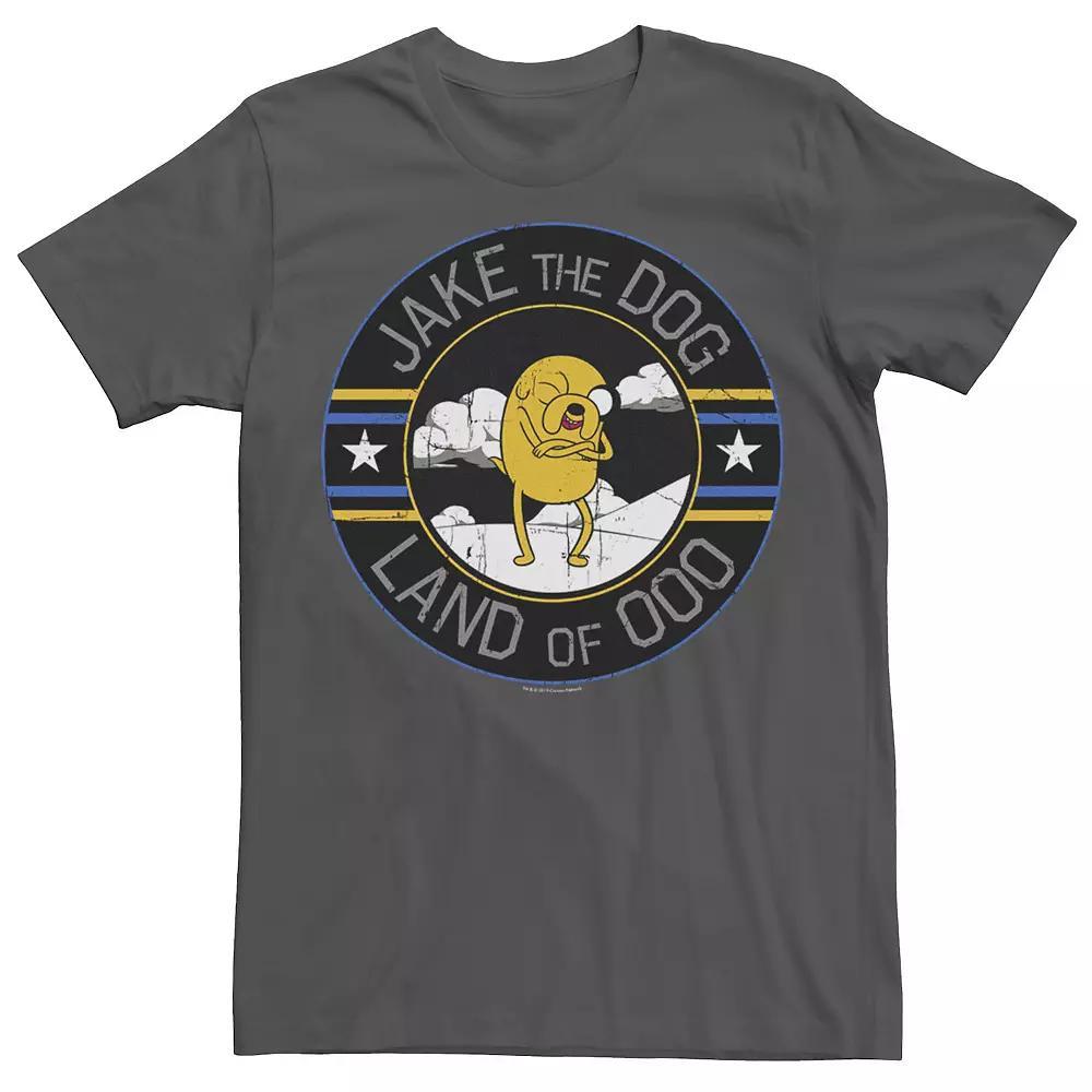 Men's Cartoon Network Adventure Time Jake The Dog Land Of Ooo Tee, Size: Large, Blue Heat Product Image