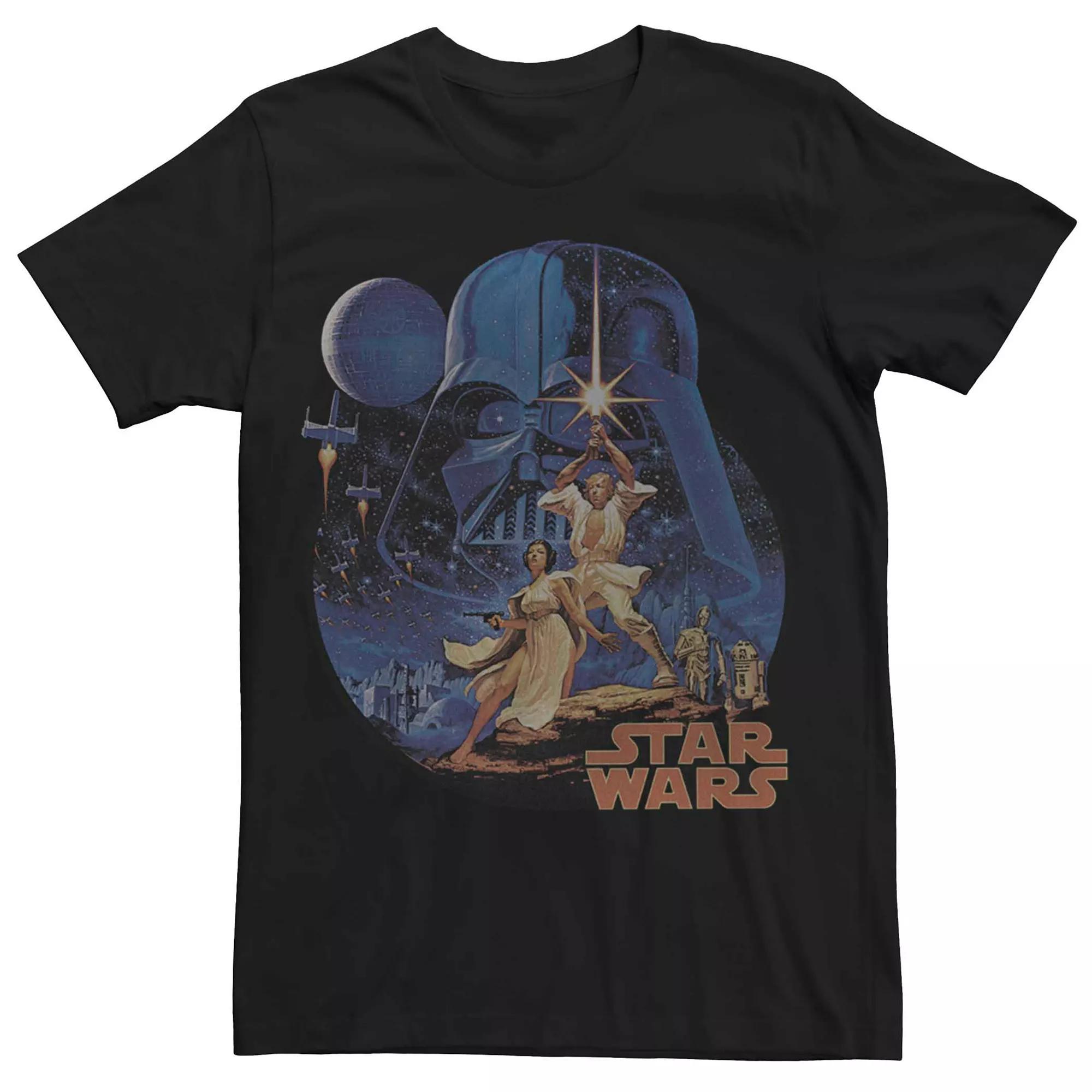 Men's Star Wars Retro Poster Tee, Size: Medium, Black Product Image