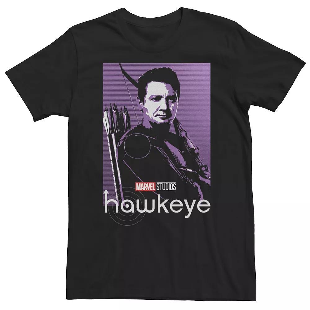 Big & Tall Marvel Hawkeye Purple Hue Tonal Poster Tee, Men's, Size: XL Tall, Black Product Image