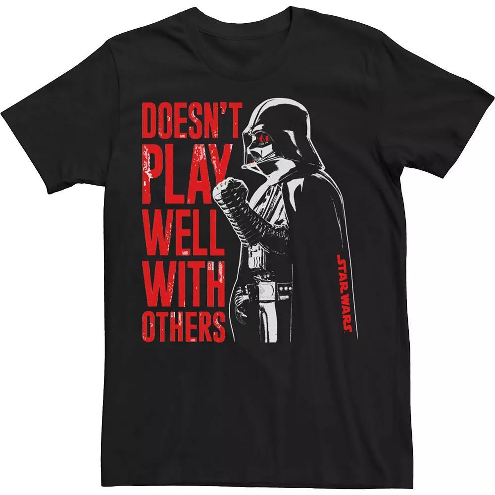 Big & Tall Star Wars Vader Doesnt Play Well Tee, Men's,  Product Image