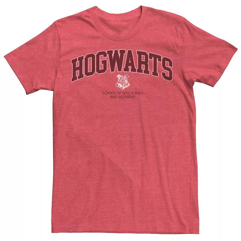 Men's Harry Potter Hogwarts Varsity Style Graphic Tee, Size: Medium, Red Grey Product Image