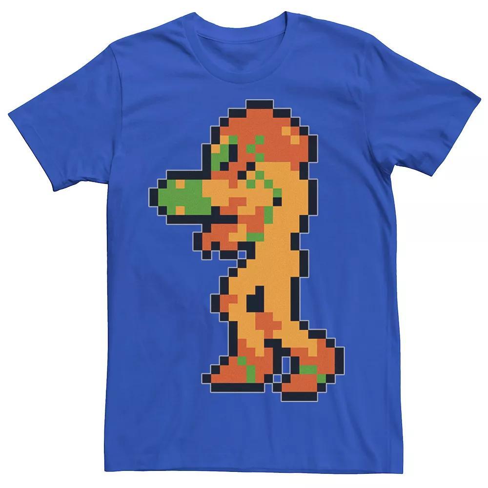 Men's Nintendo Samus Suit Colorful Pixelated Tee, Size: Small, Royal Product Image