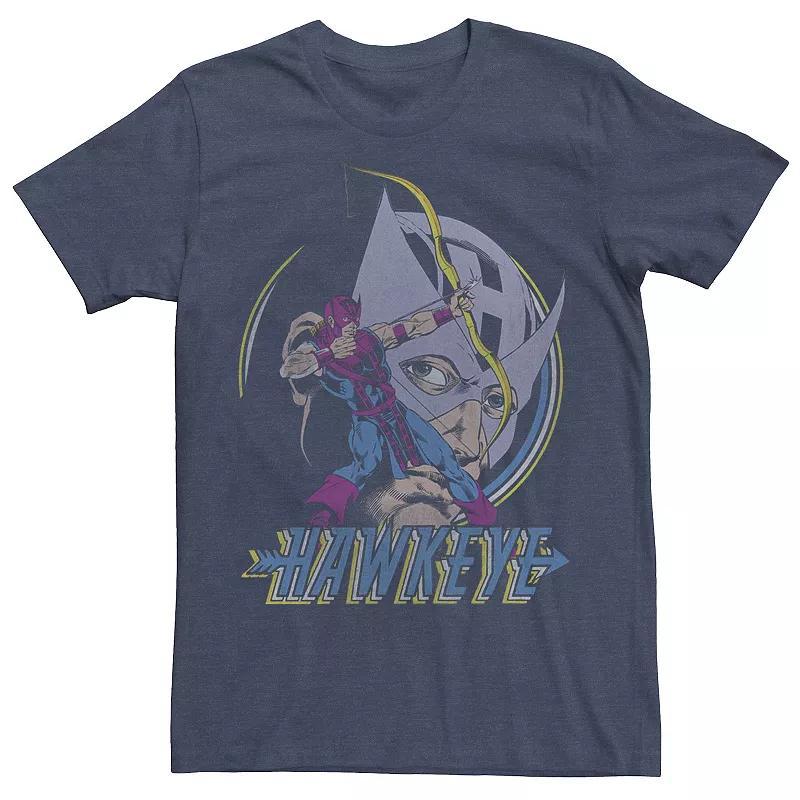 Mens Marvel Hawkeye Classic Ready Aim Fire Tee Navy Grey Product Image