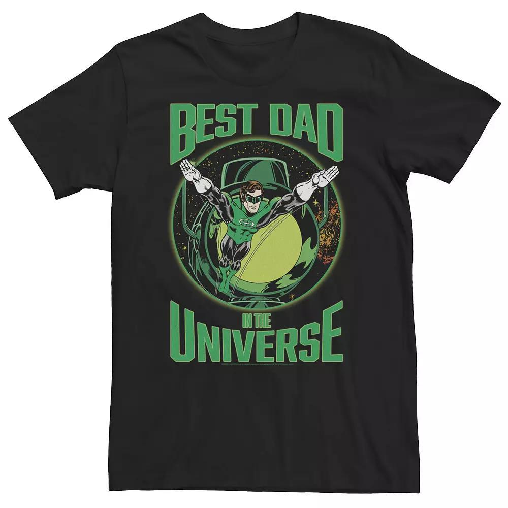 Big & Tall DC Comics Green Lantern Best Dad In The Universe Tee, Men's, Size: 4XL, Black Product Image