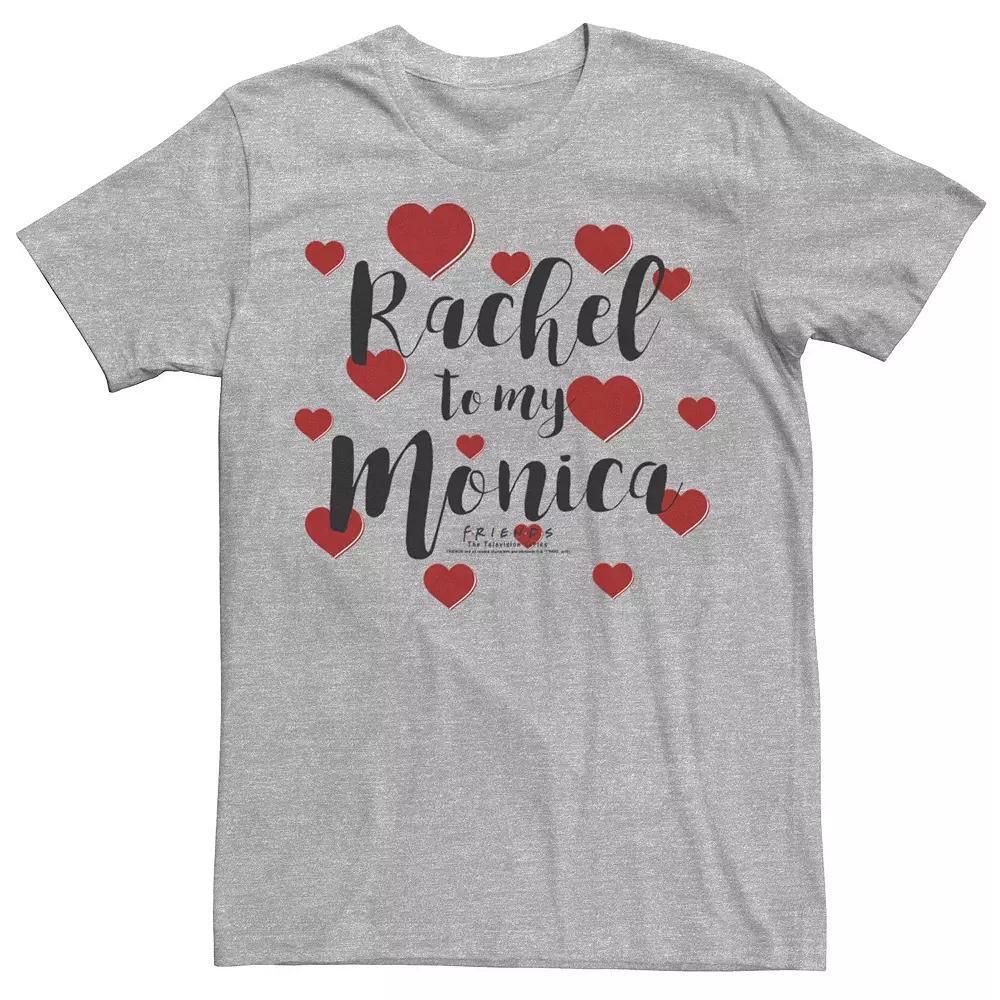 Men's Friends You're The Chandler To My Monica Hearts Tee, Size: Medium, Athletic Grey Product Image