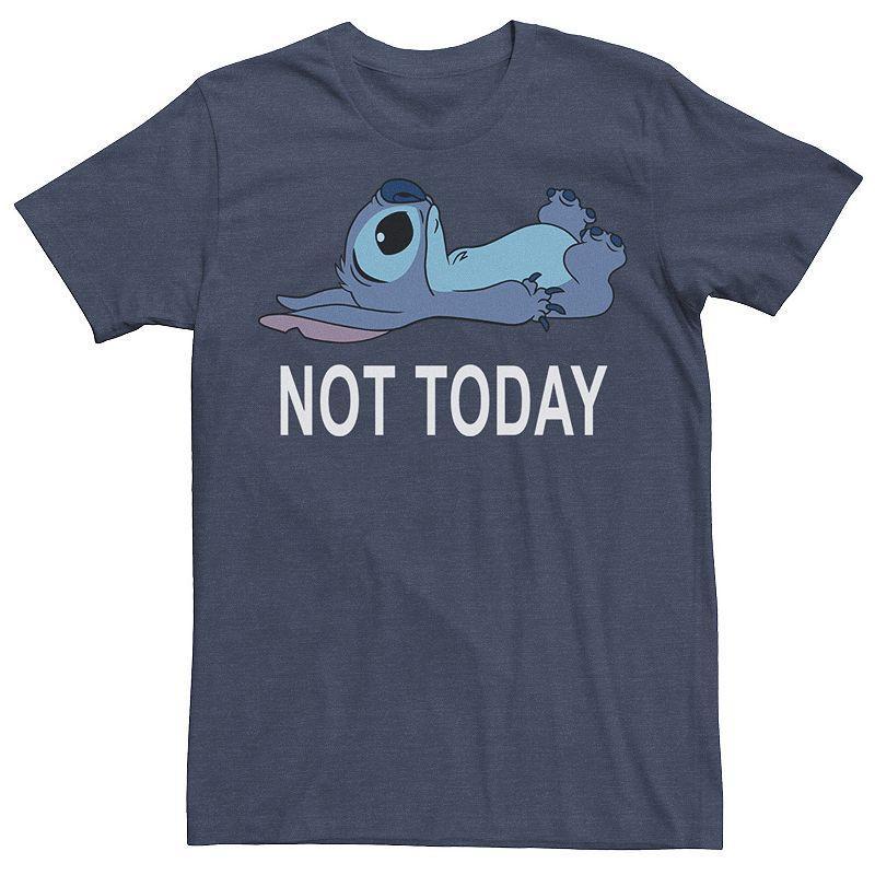 Disney's Lilo & Stitch Men's Not Today Stitch Tee, Size: Large, Navy Grey Product Image