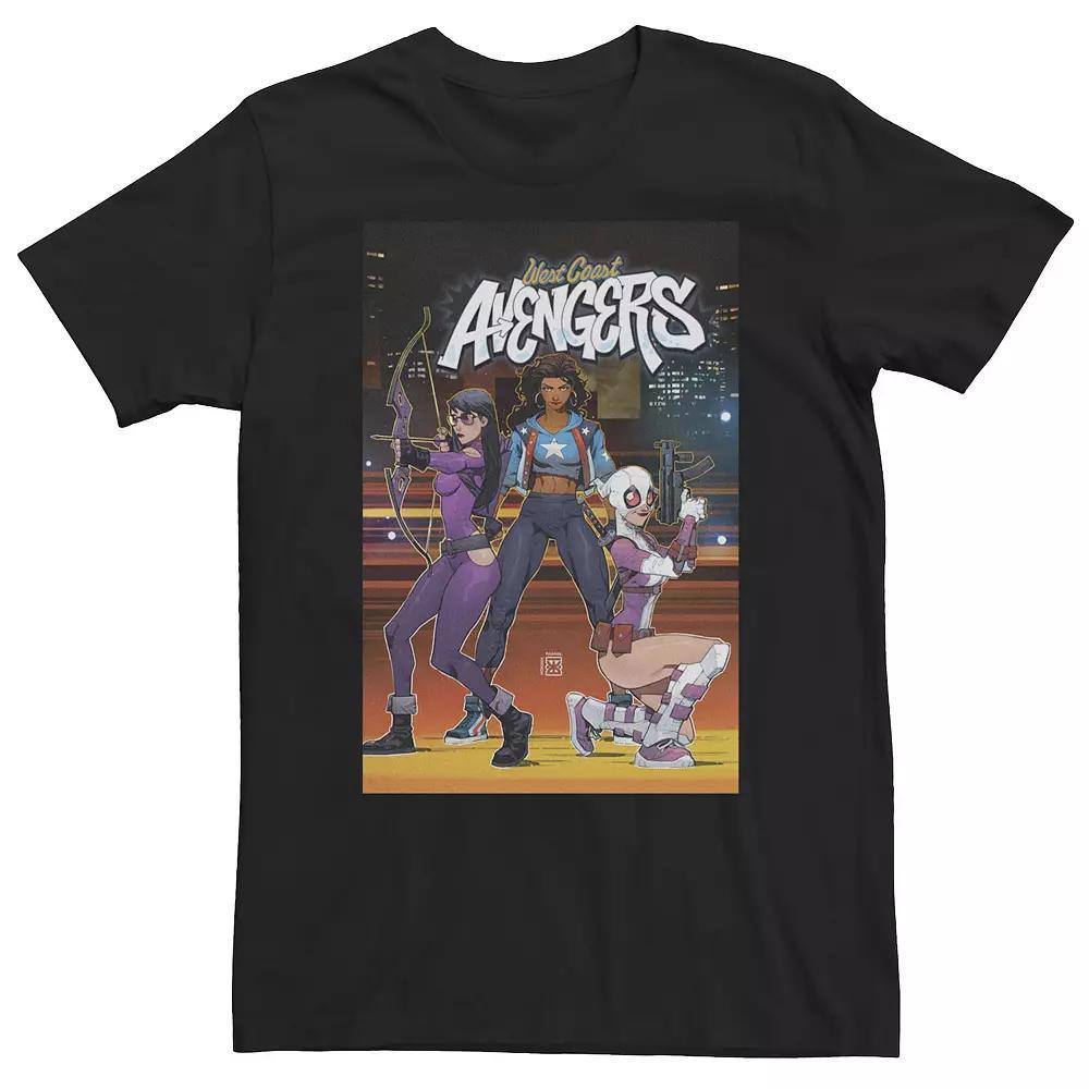 Big & Tall Marvel Comixology West Coast Avengers #8 Comic Book Cover Tee, Men's, Size: 3XL Tall, Black Product Image