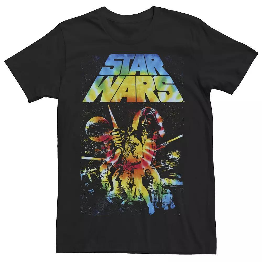 Men's Star Wars Tie-Dye Space Cowboy Tee, Size: 3XL, Black Product Image