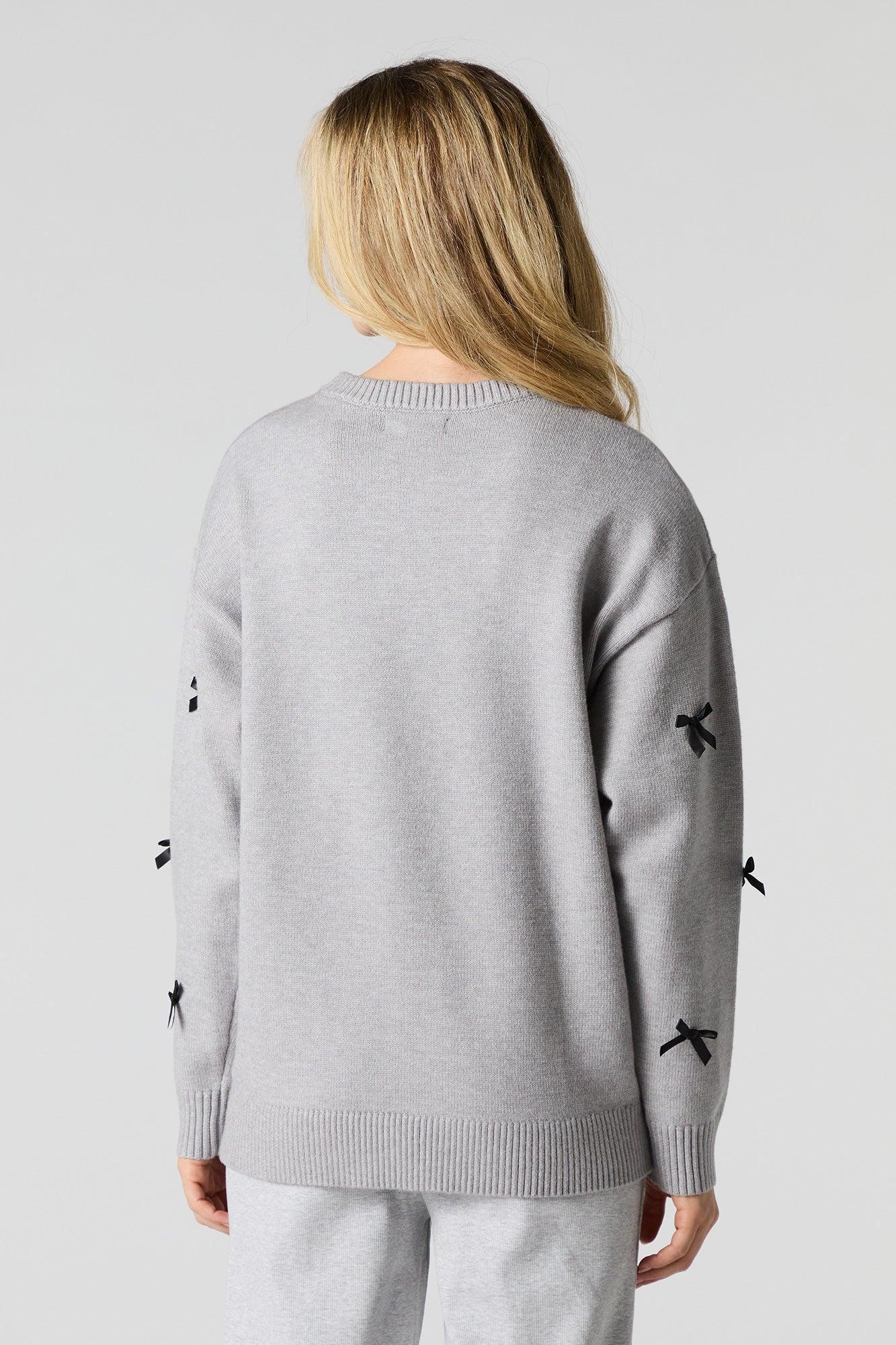 Bow Embellished Sweater Female Product Image