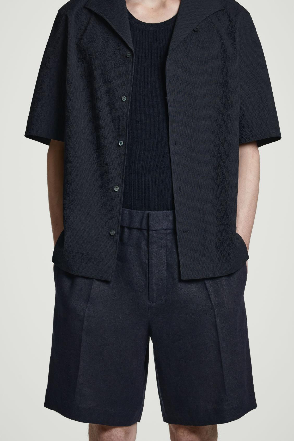 ELASTICATED LINEN SHORTS Product Image