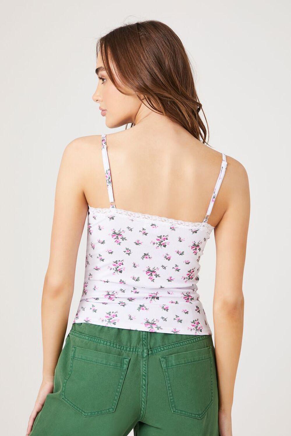 Floral Print Lace-Trim Cami | Forever 21 Product Image