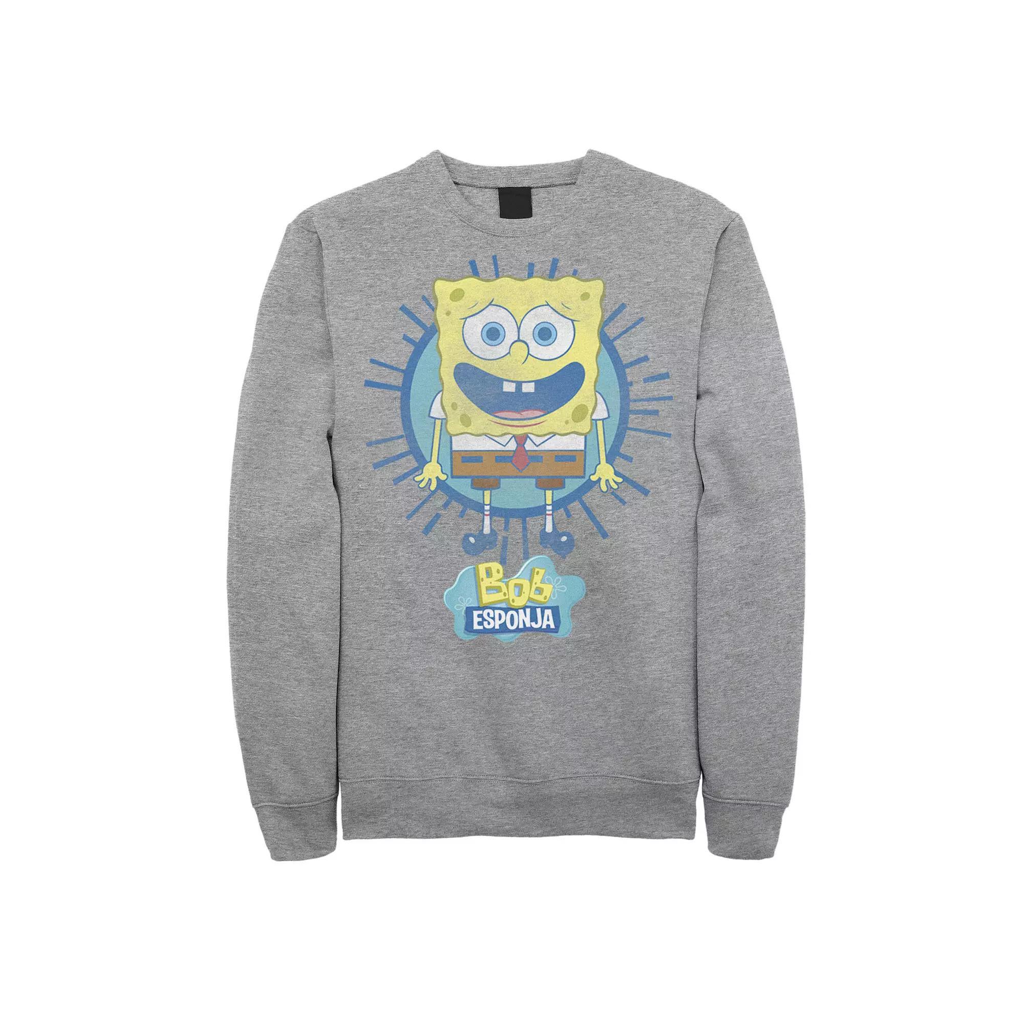 Men's Nickelodeon SpongeBob SquarePants Bob Rays Spanish Sweatshirt, Size: Large, Athletic Grey Product Image