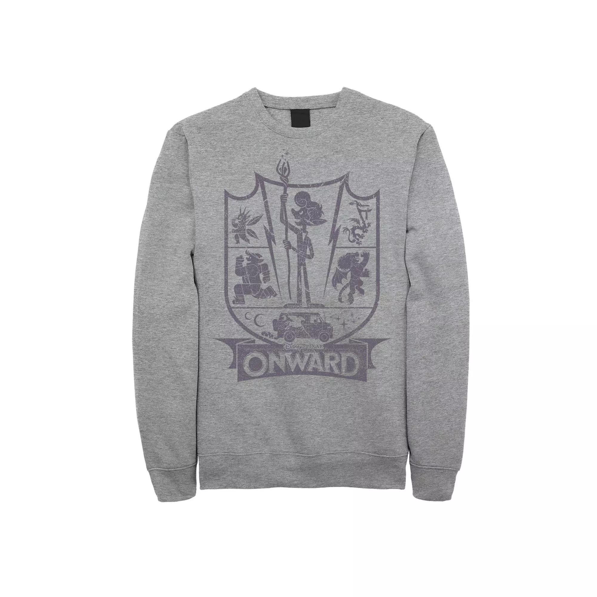 Men's Disney/Pixar Onward Ian Character Badge Sweatshirt, Size: Small, Athletic Grey Product Image