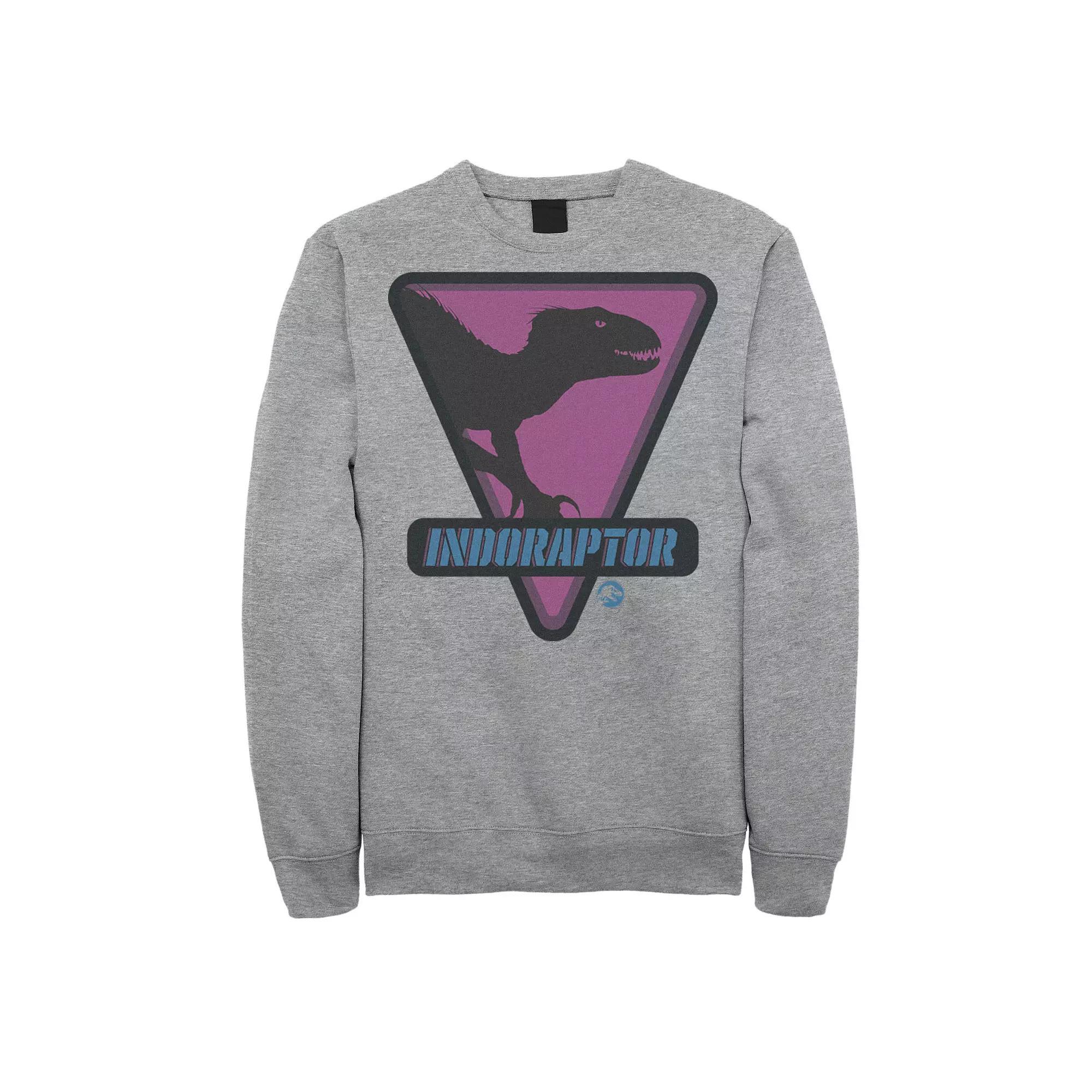 Men's Jurassic World Indoraptor Silhouette Sweatshirt, Size: Large, Athletic Grey Product Image