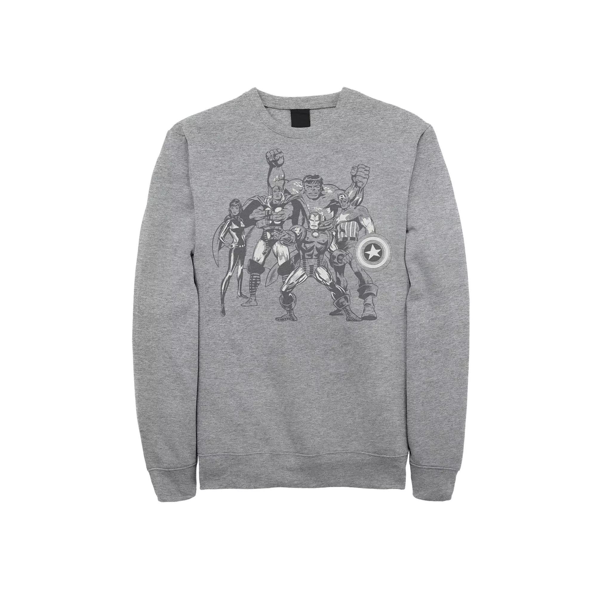 Men's Marvel The Avengers Retro Group Sweatshirt,  Product Image